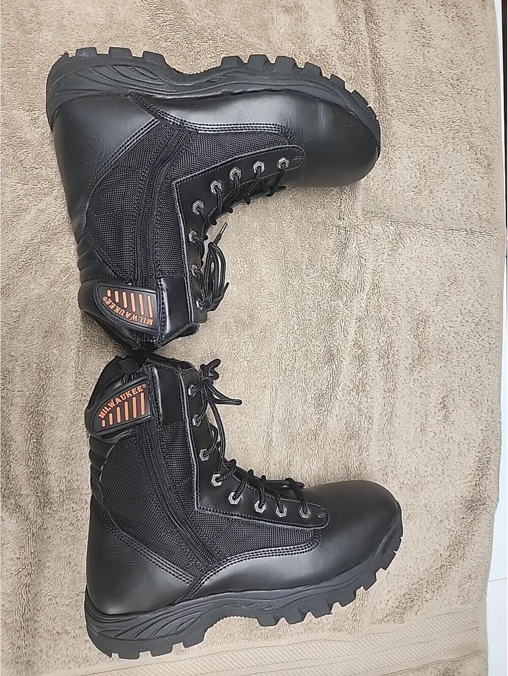 Milwaukee Leather MBM9110 Mens 9in Blk Lace-Up Tactical Military Boot Size 10.5 - Picture 5 of 8